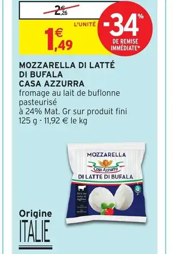 Mozzarella Di Lattè Di Bufala Casa Azzurra