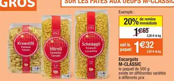 Migros Escargots m-classic offre