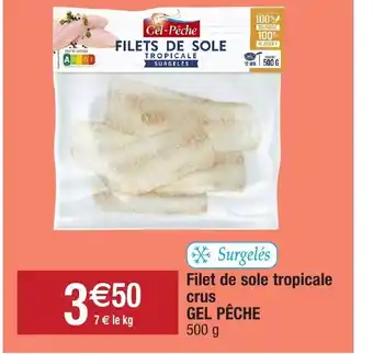 Migros Filet de sole tropicale crus gel pêche offre