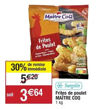 Migros Frites de poulet maître coq offre