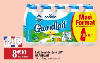 Migros Lait demi-écrémé uht grandlait offre