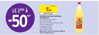 Intermarché Boisson Gazeuse Agrumes Achweppes offre