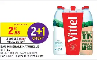 Intermarché Eau Minèrale Naturelle Vittel offre