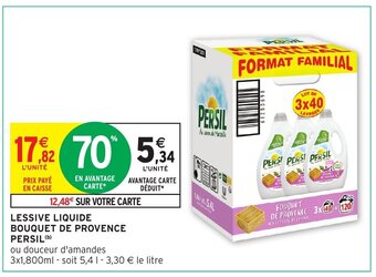 Intermarché Lessive Liquide Bouquet De Provence Persil offre