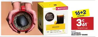 ALDI 10 Capsules dolce gusto grande offre