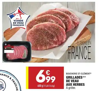 ALDI Grillades de veau aux herbes offre