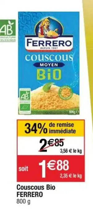 Cora x Carrefour Couscous bio ferrero offre