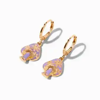 Claire's Boucles d’oreilles huggies avec champignons violets 10 mm offre