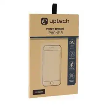 La Foir'Fouille Plaque de verre trempé de protection pour iphone 8 - l 13 x l 5.8 cm - transparent - uptech offre