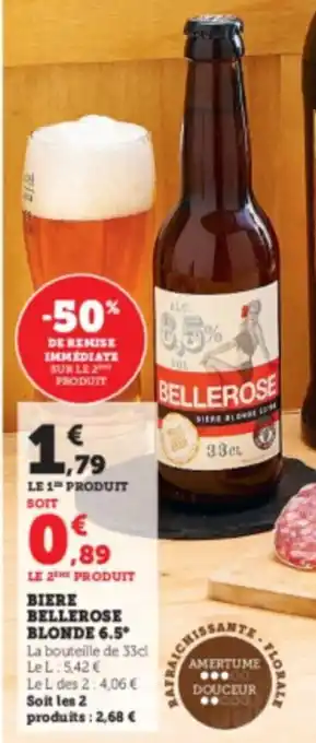 Super U Biere bellerose blonde 6.5 offre