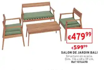 Trafic Salon de jardin bali offre