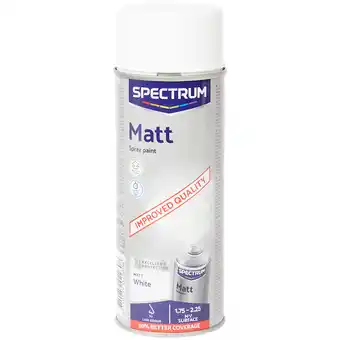 Action Peinture blanche mate en aérosol spectrum offre