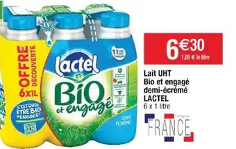 Cora x Carrefour Lait UHT Bio et engagé demi-écrémé offre