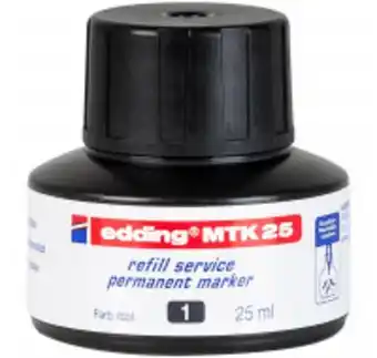 Recharge d'encre pour marqueur permanent mtk 25  - edding - 25 ml - noir