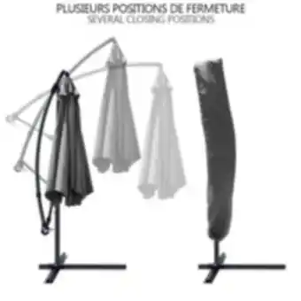 E.Leclerc Brico Vounot parasol deporte 3m gris fonce avec housse de protection offre