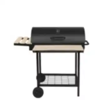 Barbecue à charbon 76x33.5cm avec chariot  - kentucky - red deco