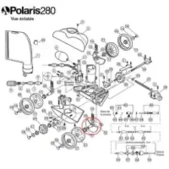 E.Leclerc Brico Essieu large avec rondelle et protection pour polaris 180/280 - c66 - polaris offre