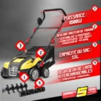 Scarificateur emousseur electrique 1800w - 40cm