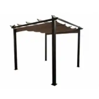 E.Leclerc Brico Regia : tonnelle autoportante 3x3m, structure aluminium et toile polyester taupe offre