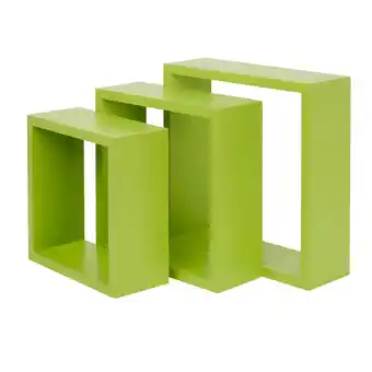 Lot de 3 cubes verts rigga form