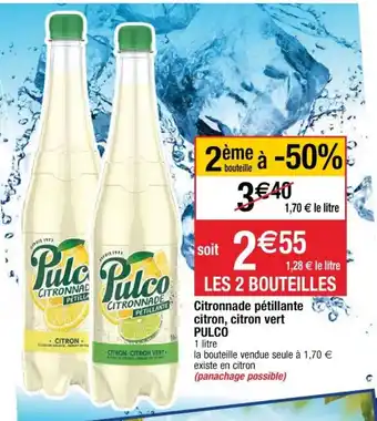 Cora x Carrefour Citronnade pétillante citron citron vert offre
