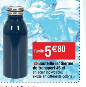 Bouteille isotherme de transport
