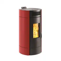 Intermarché Poêle à granulés de bois 9.5kw rouge - p941977 offre