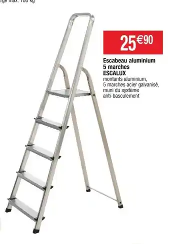 Cora x Carrefour Escabeau aluminium 5 marches offre