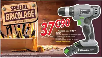 Cora x Carrefour Perceuse sans fil 18 V offre