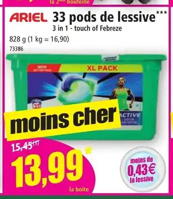 Norma Ariel 33 Pods De Lessive*** offre
