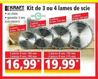 Norma Kit De 3 Ou 4 Lames De Scie offre