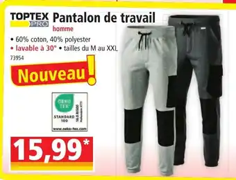 Norma Toptex Pantalon De Travail offre
