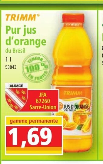 Norma Trimm Pur Jus D'Orange offre