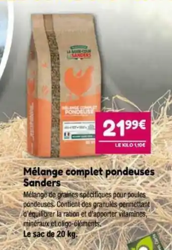 Point Vert Mélange Complet Pondeuses Sanders offre