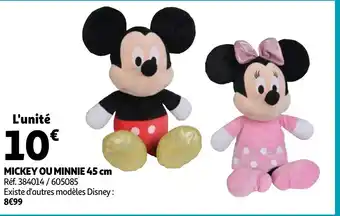 Auchan Mickey Ou Minnie 45 Cm offre