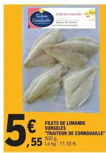 E.Leclerc Filets de limande surgelés offre