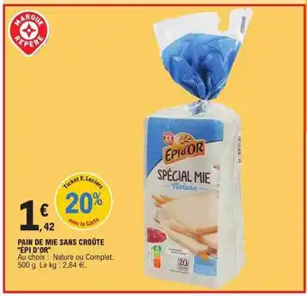 E.Leclerc Pain de mie sans croûte offre