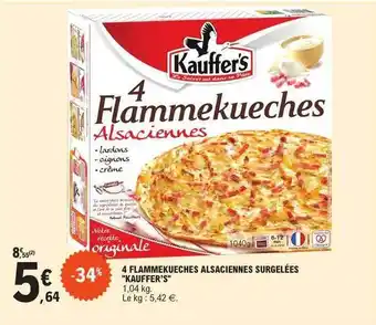 E.Leclerc 4 flammekueches alsaciennes surgelées offre