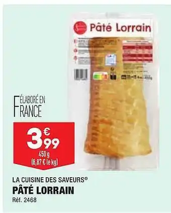 ALDI Pâté lorrain la cuisine des saveurs offre