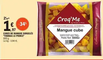 E.Leclerc Cubes de mangue surgelés offre