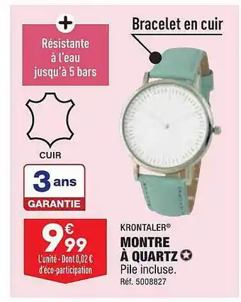 ALDI Montre à quartz krontaler offre