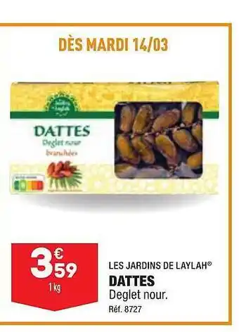 ALDI Dattes les jardins de laylah offre