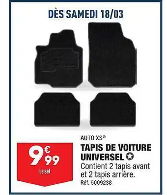 ALDI Tapis de voiture universel auto xs offre