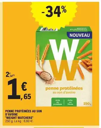 Penne protéinées au son d'avoine