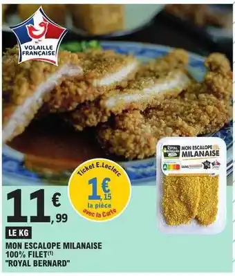 E.Leclerc Mon escalope milanaise 100% filet offre