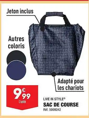 ALDI Sac de course live in style offre