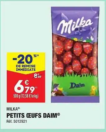 ALDI Petits œufs daim milka offre
