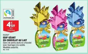 ALDI Œuf géant en chocolat au lait isaura offre