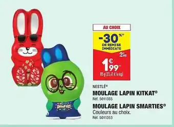 ALDI Moulage lapin kit kat nestlé, moulage lapin smarties nestlé offre