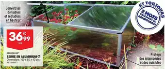 ALDI Serre en aluminium gardenline offre